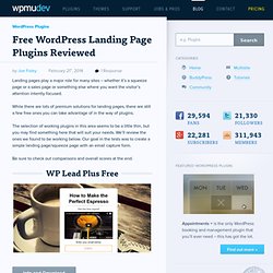 Free WordPress Landing Page Plugins Reviewed