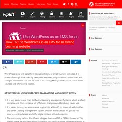 Use WordPress as an LMS for an Online Learning Website