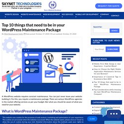 Increase your website speed - WordPress Maintenance Plan - Skynet Technologies