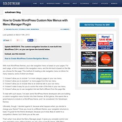 How to Create a Custom WordPress Navigation Menu with Menu Manager Plugin