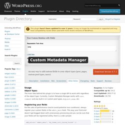 Custom Metadata Manager
