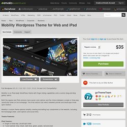 Mobility Wordpress Theme for Web and iPad - WordPress