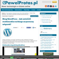 Blog WordPress – Jak umieścić multimedia na blogu za pomocą wtyczek?