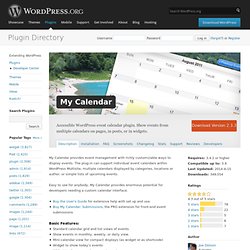 My Calendar plugin