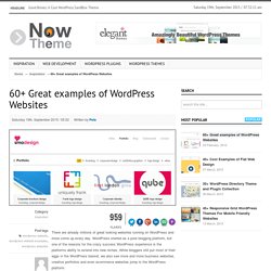 60+ Great examples of WordPress Websites - NowThemeNowTheme