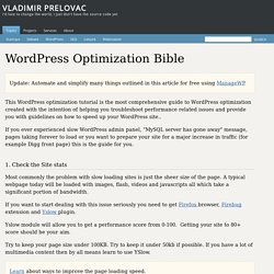 WordPress Optimization Bible