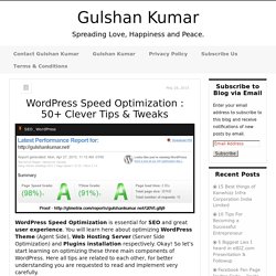 WordPress Speed Optimization : 50+ Clever Tips & Tweaks