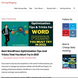 Best WordPress Optimization Tips and Tricks That You Must Try In 2021