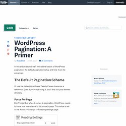 WordPress Pagination: A Primer
