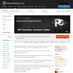 WP Parallax Content Slider