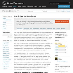 Participants Database