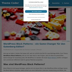 WordPress Block Patterns - Ein Game Changer für Gutenberg?