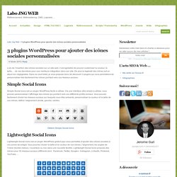 3 plugins WordPress pour ajouter des icônes sociales personnalisées - Labo JNG WEB