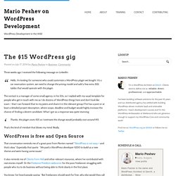 The $15 WordPress gig - Mario Peshev on WordPress Development