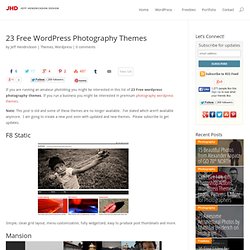 24 Free Wordpress Photography Themes