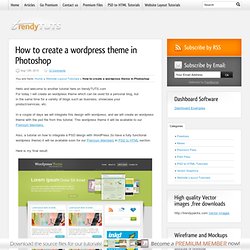 How to create a wordpress theme in Photoshop