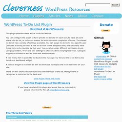 WordPress To-Do List Plugin « Cleverness – WordPress Resources