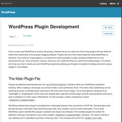 WordPress Plugin Development