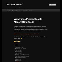 WordPress Plugin: Google Maps v3 Shortcode
