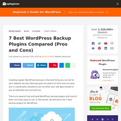 7 Best WordPress Backup Plugins Compared (Pros and Cons)