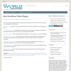 Best WordPress Video Plugins