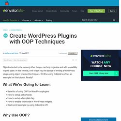 Create WordPress Plugins with OOP Techniques