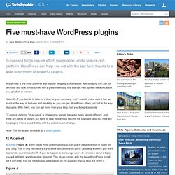 Five must-have WordPress plugins