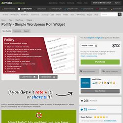 Pollify - Simple Wordpress Poll Widget