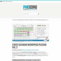 6 best Calendar Wordpress Plugins vol. 2