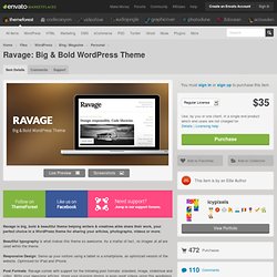 Ravage: Big & Bold WordPress Theme