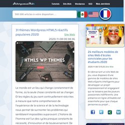 31 thèmes Wordpress HTML5 réactifs populaires 2020