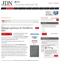 Réglages généraux de WordPress SEO - WordPress SEO - Journal du Net Solutions