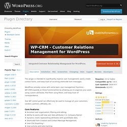 WP-CRM - Customer Relations Management for WordPress