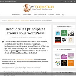 Erreurs WordPress : Comment résoudre les principales ?