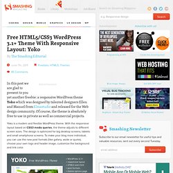 Free HTML5/CSS3 WordPress 3.1 Theme With Responsive Layout: Yoko - Smashing Magazine