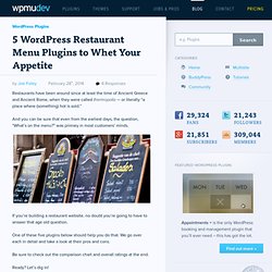 WordPress Restaurant Menu Plugins to Whet Your Appetite