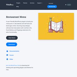 Free WordPress Restaurant Menu Plugin - MotoPress