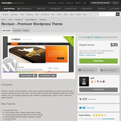 Revison - Premium Wordpress Theme - WordPress