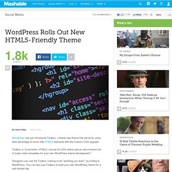 WordPress Rolls Out New HTML5-Friendly Theme