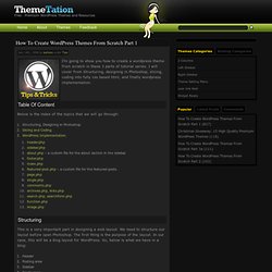 How To Create WordPress Themes From Scratch Part 1 Themetation