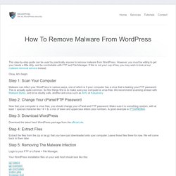 How To Remove Malware From WordPress - WordPress Tutorials - SecurePress