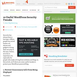 10 Useful WordPress Security Tweaks - Smashing Magazine