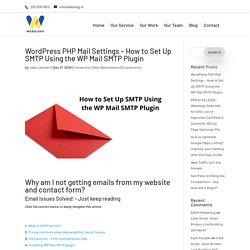 WordPress PHP Mail Settings - How to Set Up SMTP Using the WP Mail SMTP Plugin