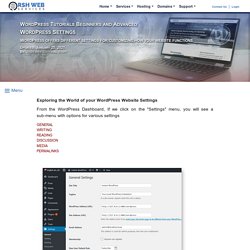 WordPress Settings - WordPress Tutorials