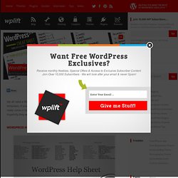 WordPress Cheat Sheets & PDFs
