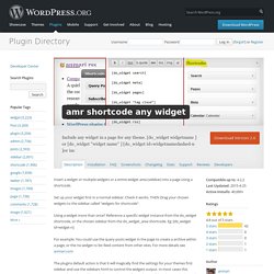 amr shortcode any widget