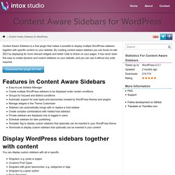 WordPress Sidebars: Content Aware Sidebars - Intox Studio