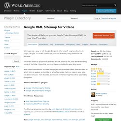 Google XML Sitemap for Videos