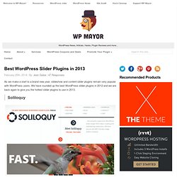 Best WordPress Slider Plugins in 2013