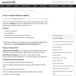 Wordpress plugin drop in image slideshow gallery